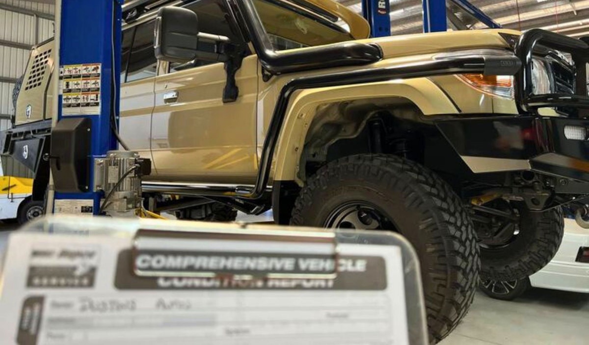 Pre purchase inspection being performed on a Landcruiser by RoadPulse Automotive in the NT.